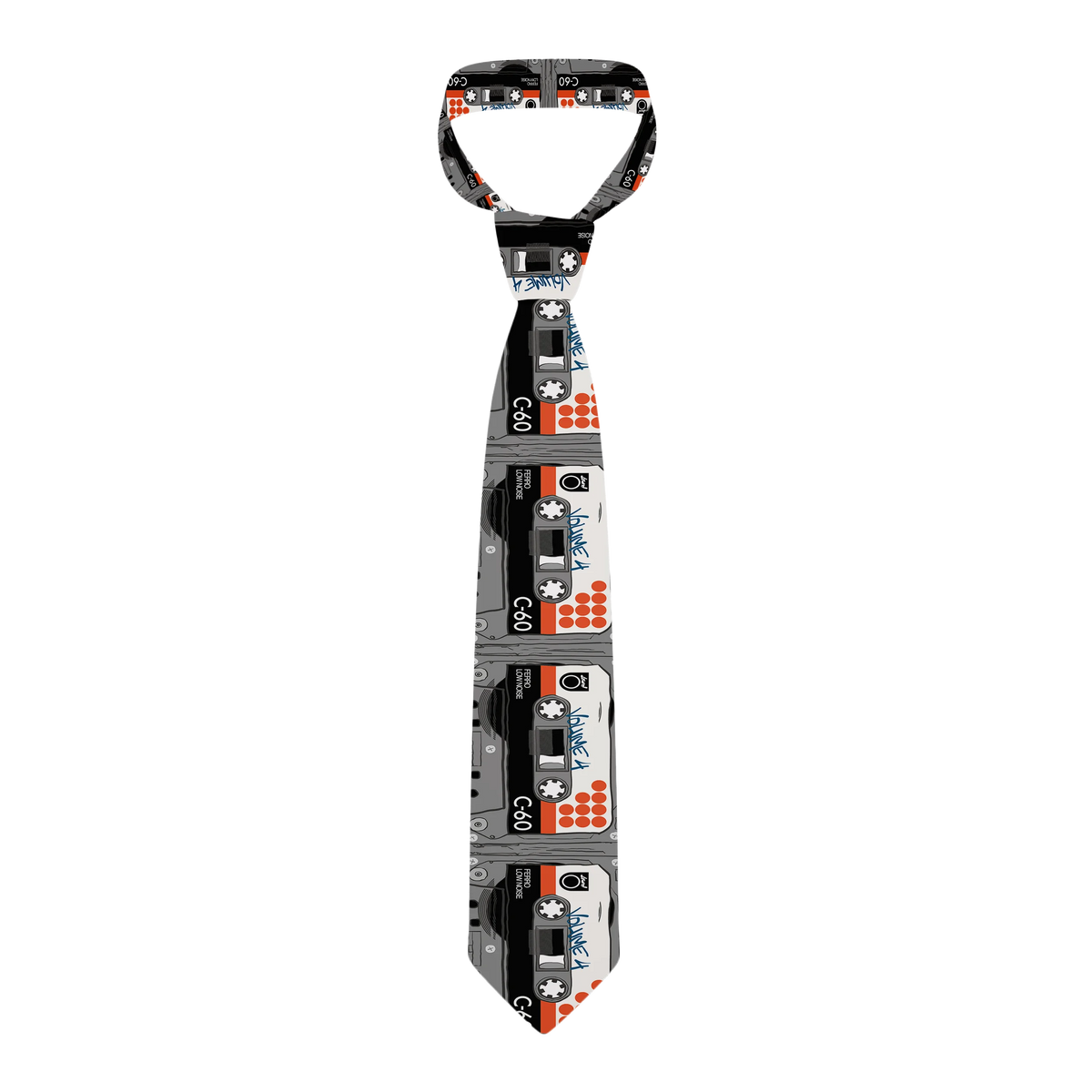 Cassette Music Tape Novelty Necktie | Retro Polyester Tie Novelty Necktie Qme