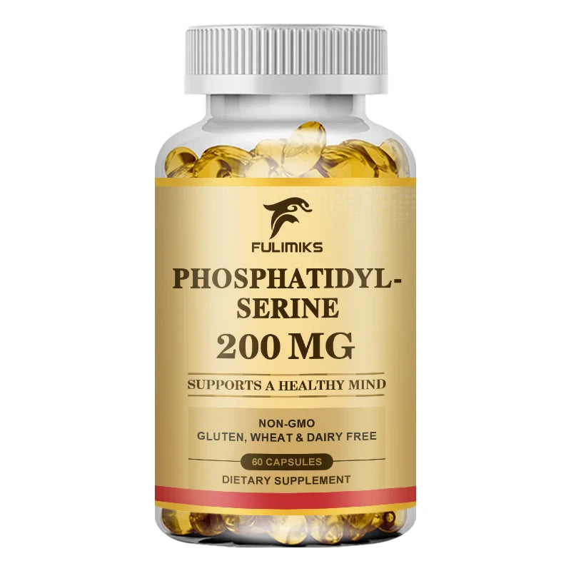 FULIMIKS Phosphatidylserine 200mg – Brain & Focus Soft Gels Brain Health Supplement Qst 60pcs - 1 BOX Trial