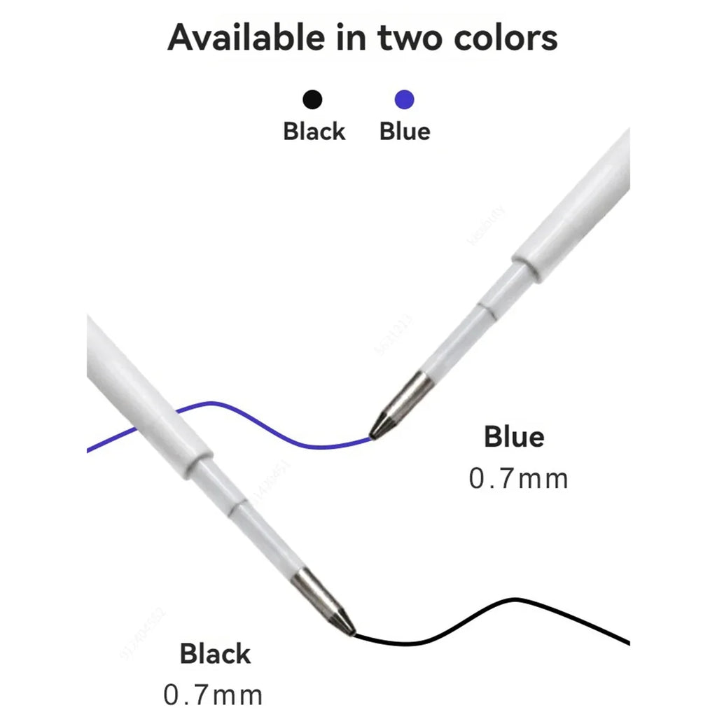 10-Pack G2 Ballpoint Pen Refills – Blue & Black Ink Pen Refills Qme