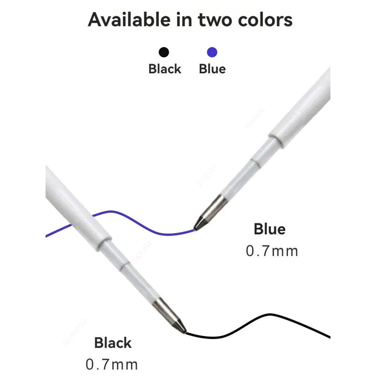 10-Pack G2 Ballpoint Pen Refills – Blue & Black Ink Pen Refills Qme