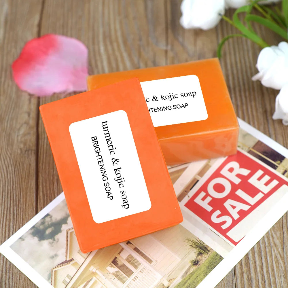 REAROYA Kojic Acid Soap – Brightening & Even Skin Tone Bar Brightening Bar Soap Qst A-2PCS