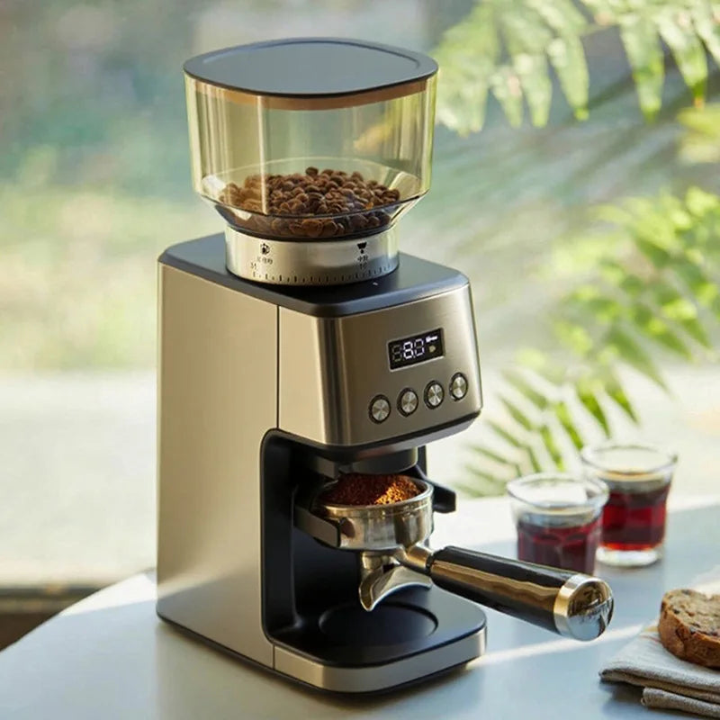 CG05 Conical Burr Coffee Grinder – Adjustable Electric Burr Mill Conical Burr Grinder Qst
