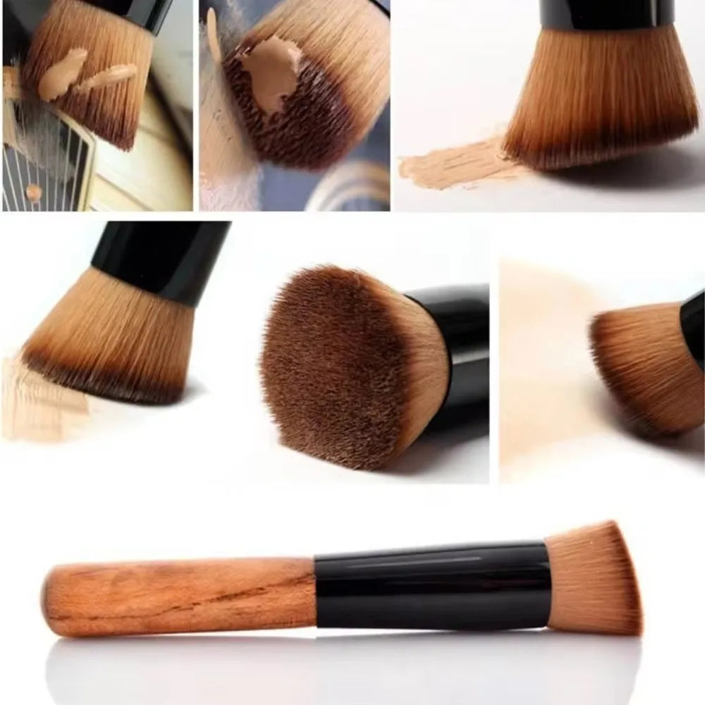 Professional Foundation Makeup Brush – Kabuki Flat Top Synthetic Foundation Makeup Brush Qme