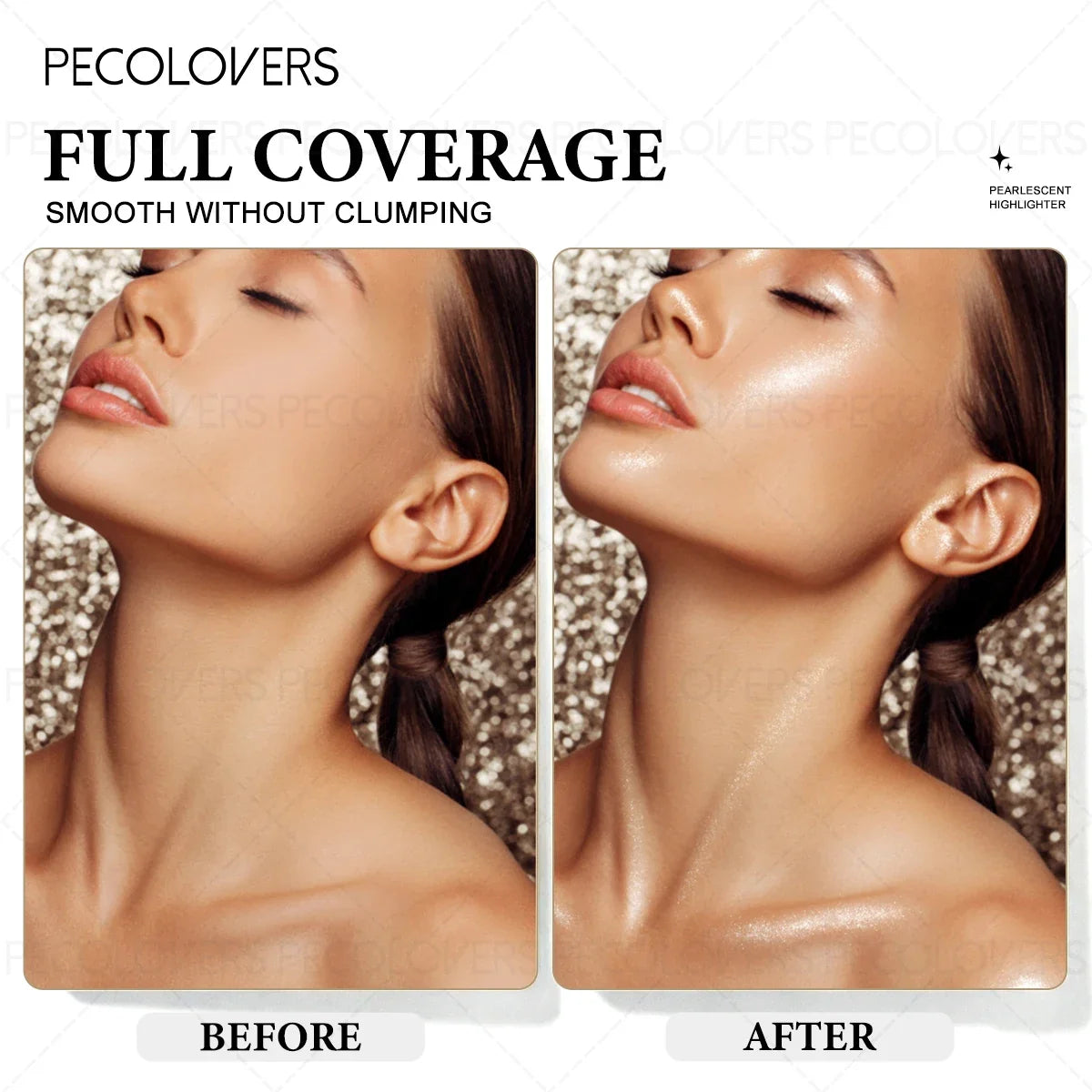 Multi-Functional Disc Highlighter – Champagne, White & Silver Face Highlighter Qme