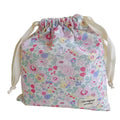 Vintage Floral Cotton Drawstring Bag – Reusable Gift Pouch Drawstring Storage Bag Qst StyleC