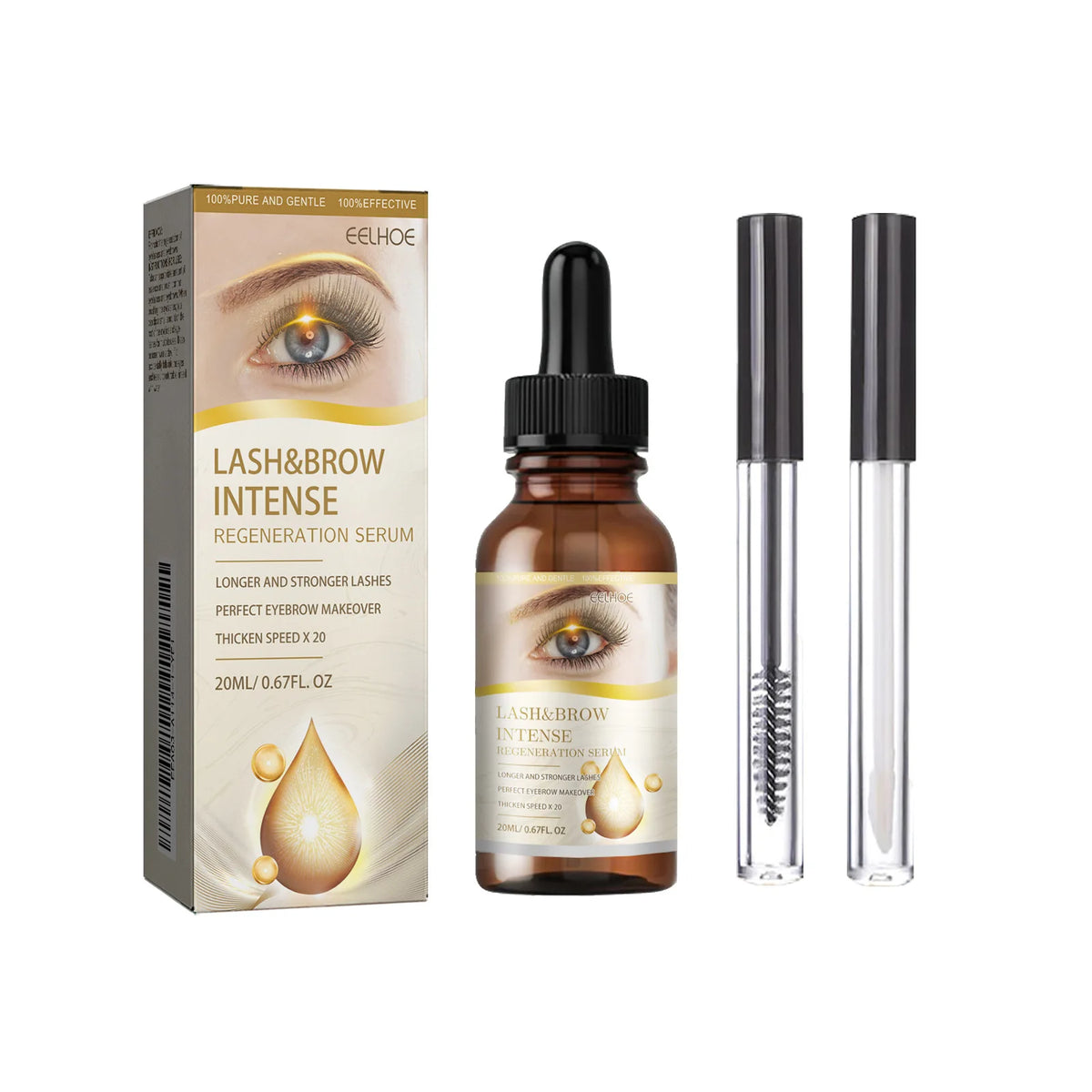 EELHOE Eyelash Growth Serum – Longer Thicker Lashes 20ml Eyelash Growth Serum Qst 20ml Boxed
