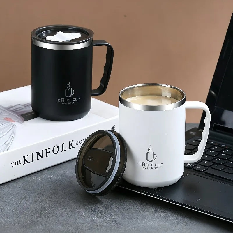 Stainless Steel Double-Wall Insulated Coffee Cup | Leak-Proof Insulated Coffee Mug Qme