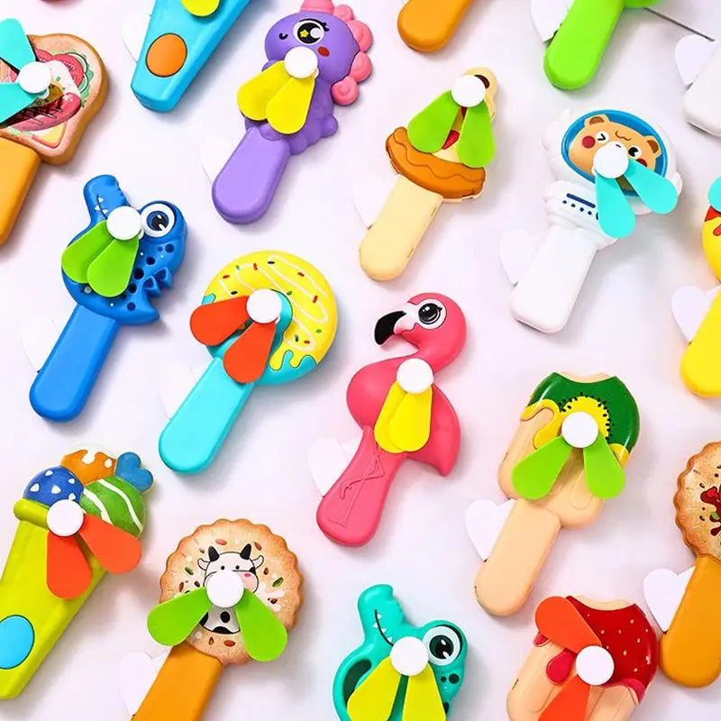 Portable Mini Hand Fan – Cute Cartoon Party Gift for Kids & Adults Novelty Hand Fan Qme