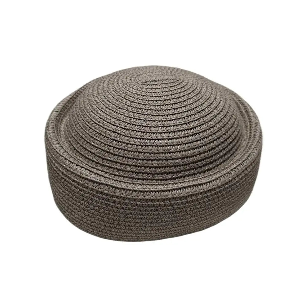 Women's Round Raffia Straw Hat | Breathable Summer Sun Hat Straw Sun Hat Qme D One size