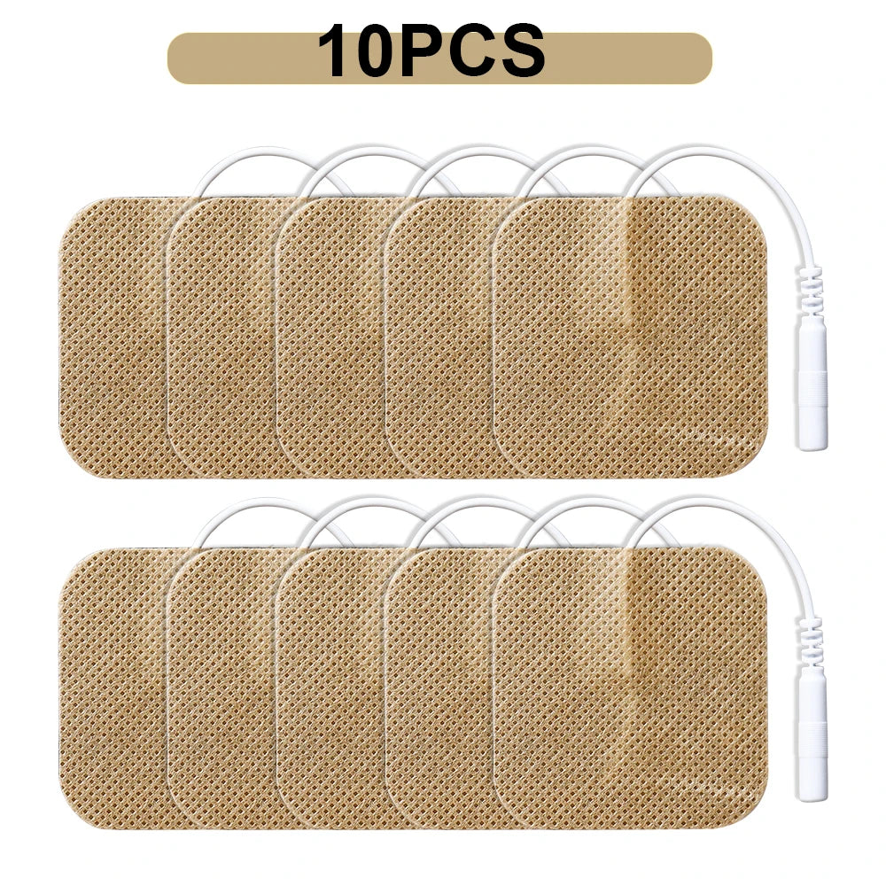 TENS EMS Electrode Pads Reusable Self-Adhesive Gel – 10–100 Pcs Electrode Pads Qst 10PCs