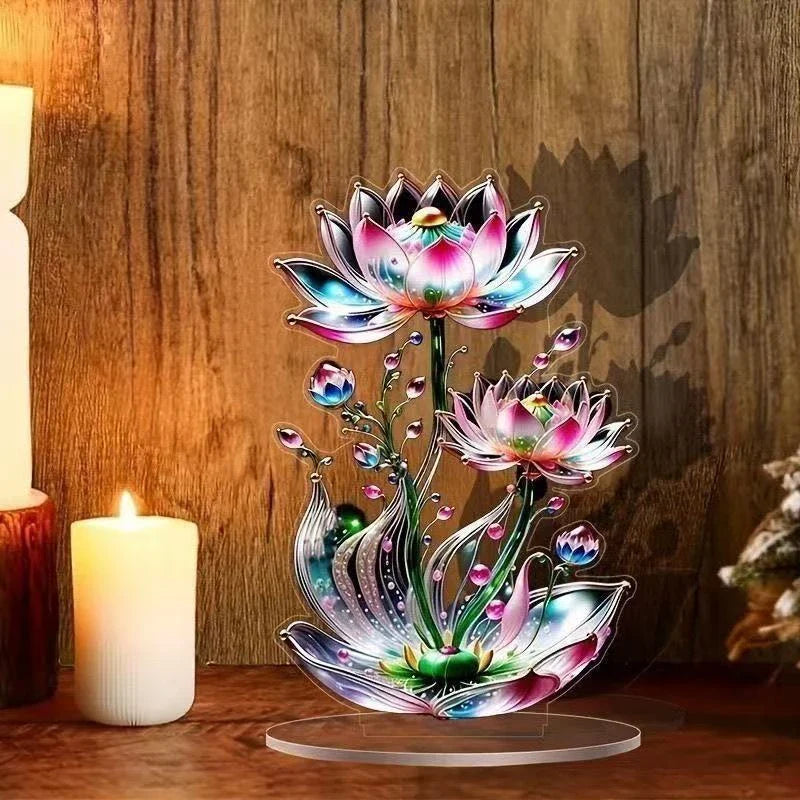Peacock Figure Desktop Ornament | Office & Housewarming Decor Desktop Figurine Qme one size B