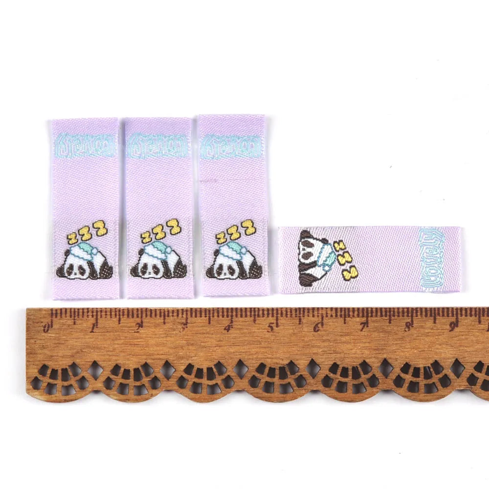 Cartoon Panda Embroidery Sewing Labels – Washable, 50pcs Embroidery Sewing Labels Qme 3