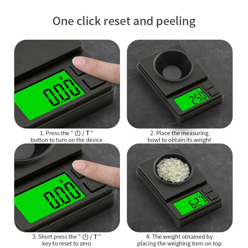 Mini Digital Pocket Scale – 0.01g Precision Jewelry & Kitchen Digital Pocket Scale Qme