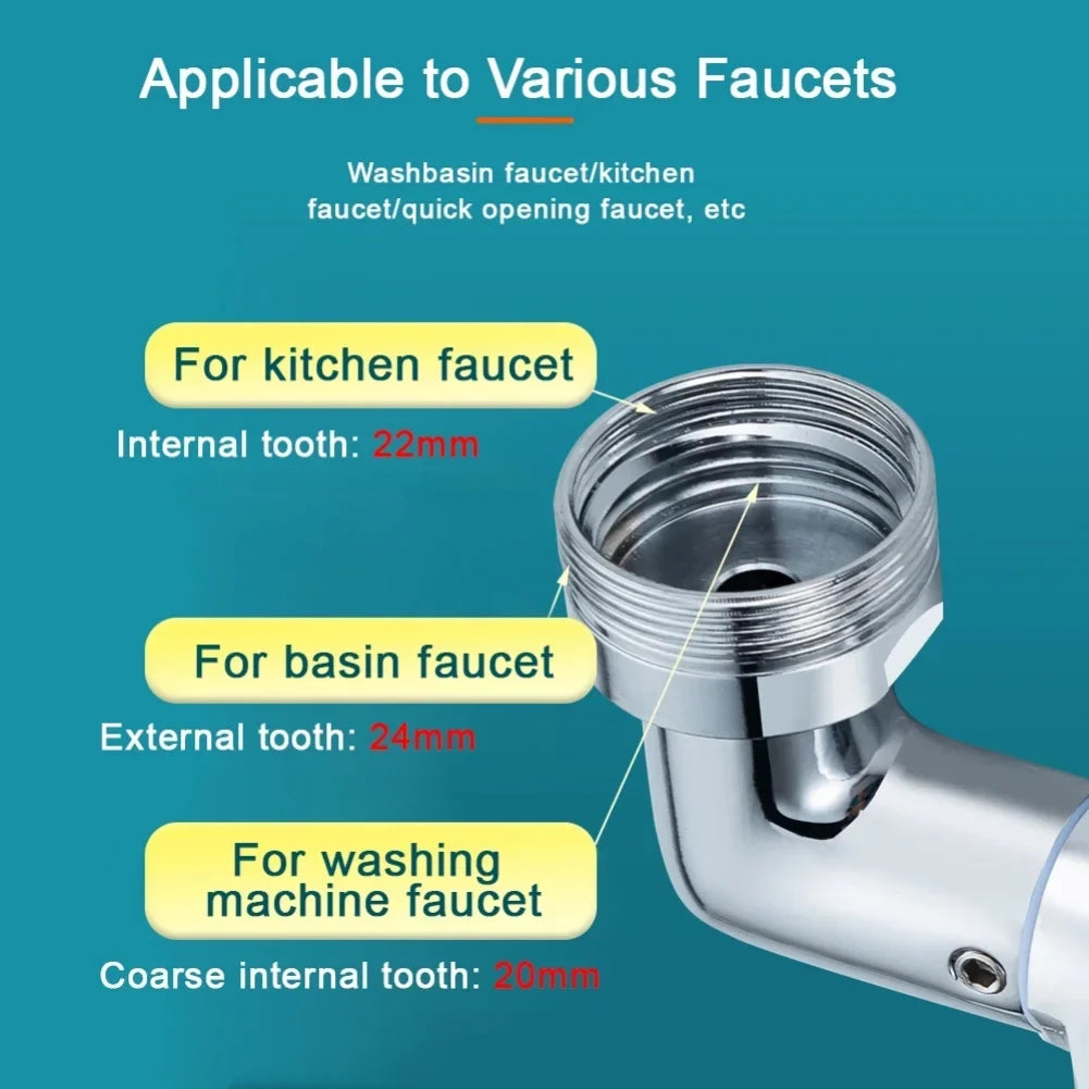 1080° Rotation Metal Faucet Sprayer Head – Universal Kitchen Sink Faucet Sprayer Head Qme