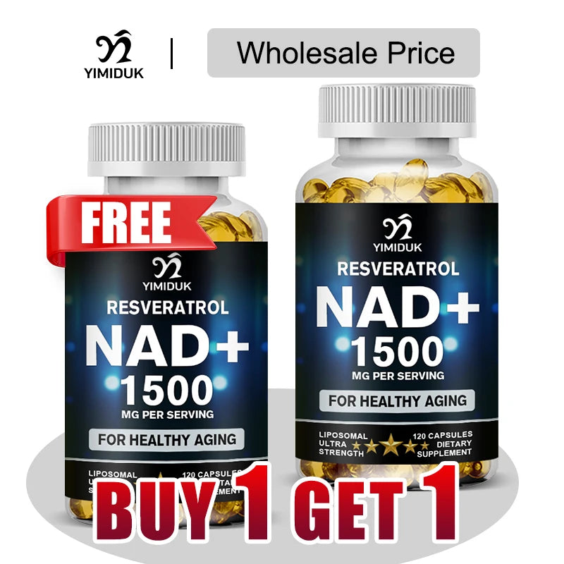 Yimiduk NAD 1500mg Capsules – Cellular Energy & Aging Support NAD Supplement Capsules Qst