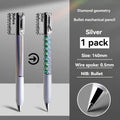 Qme Mechanical Gel Pens Black Ink Fine Point 0.5mm Set Gel Pen Set Qme 1 silver pen