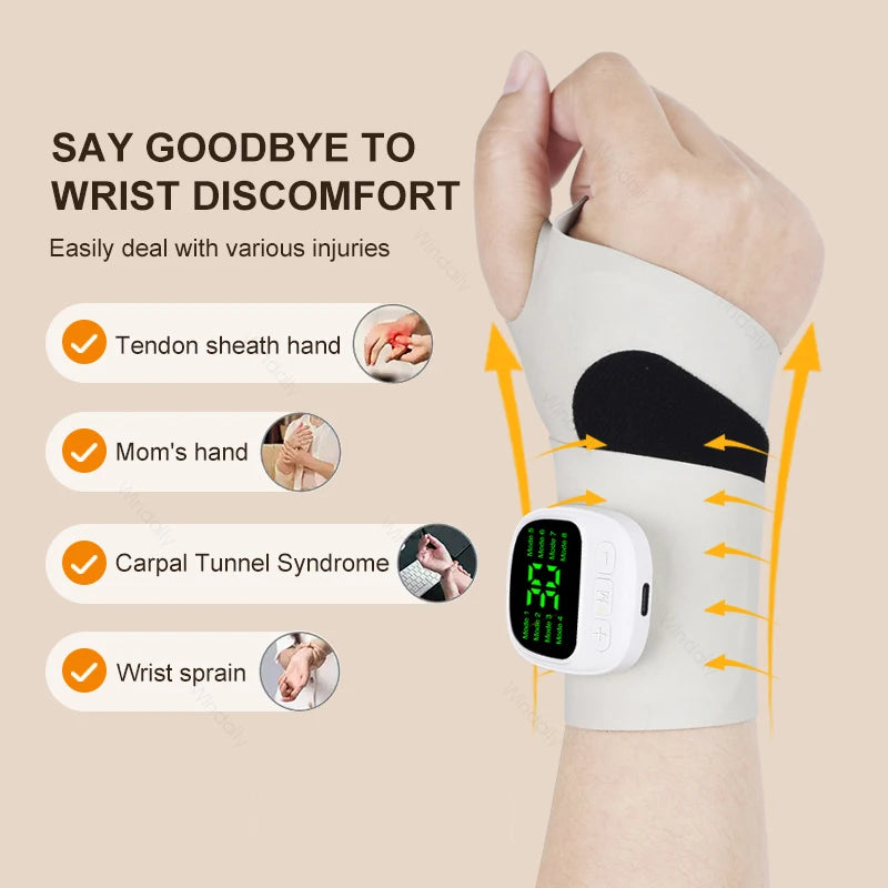 Windaily Electric Wrist Massager – 8 Modes, 30 Levels, Rechargeable Electric Wrist Massager Qst