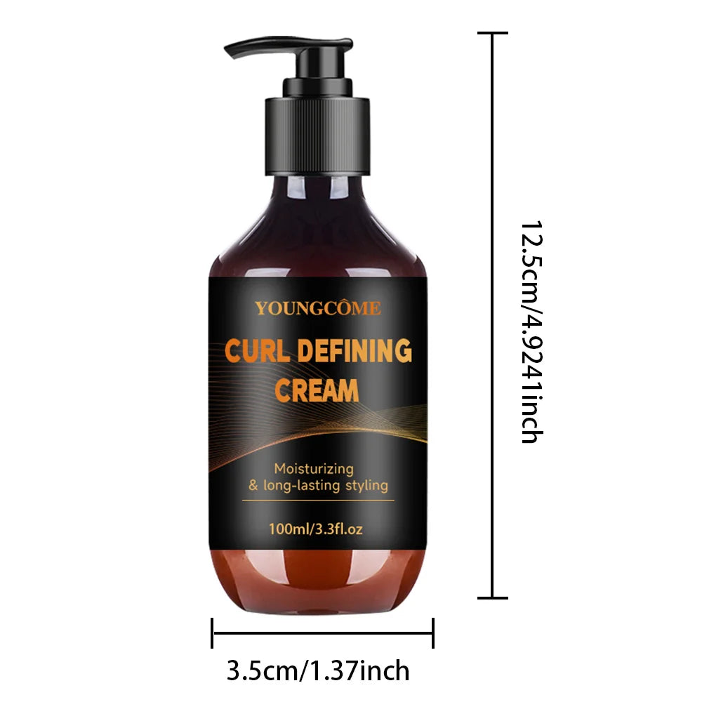 100ml Curly Hair Elastin Cream – Moisturizing Volume Styler Curl Styling Cream Qst 100ml