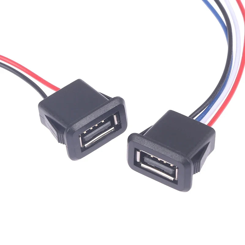 USB 2.0 Female Charging Port Connector Cable Charger USB Port Connector Qme