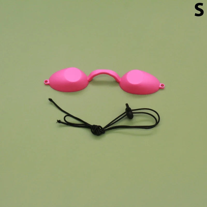 Silicone Protective Eye Goggles | IPL LED UV Tanning Protective Eye Goggles Qme S Rose red