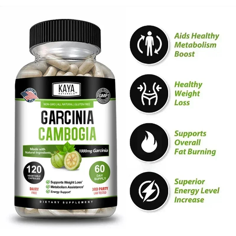 Garcinia Cambogia 1000mg Capsules – Metabolism & Energy Support Dietary Supplement Qst