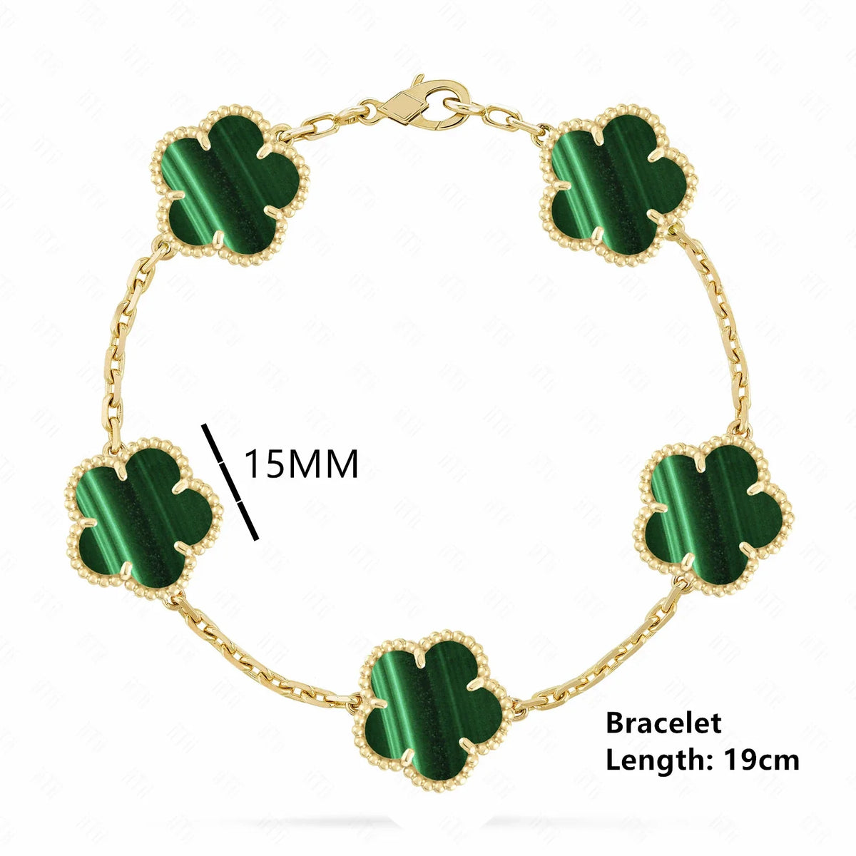 18K Gold Plated Five-Leaf Clover Necklace | Women's Gift Pendant Necklace Qme 10 45cm