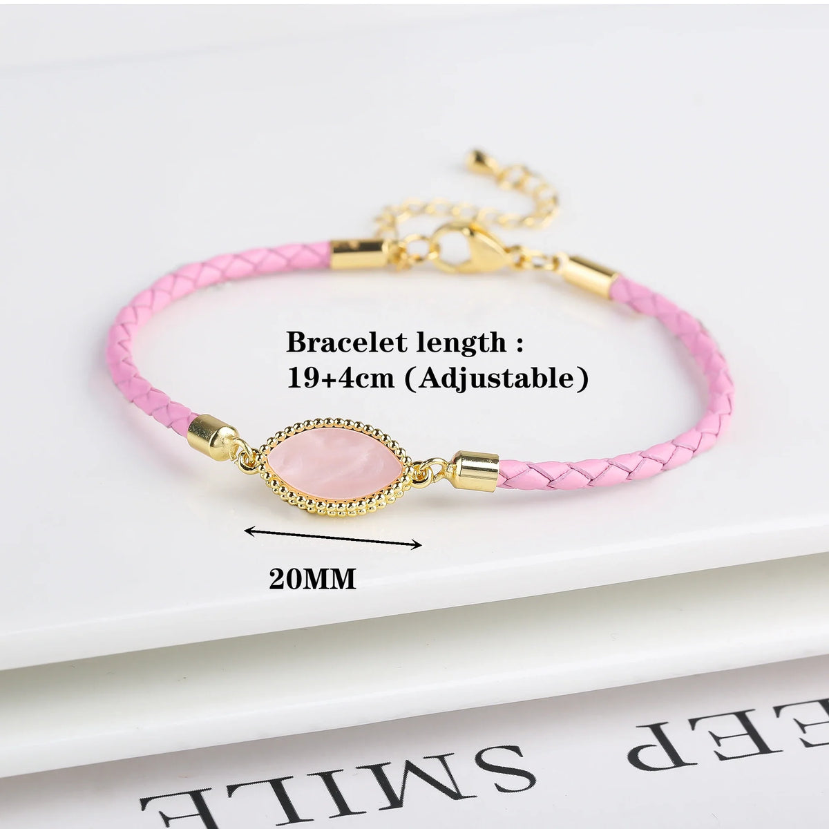 Geometric Leather Rope Braided Shell Bracelet Set of 3 Braided Bracelet Set Qme