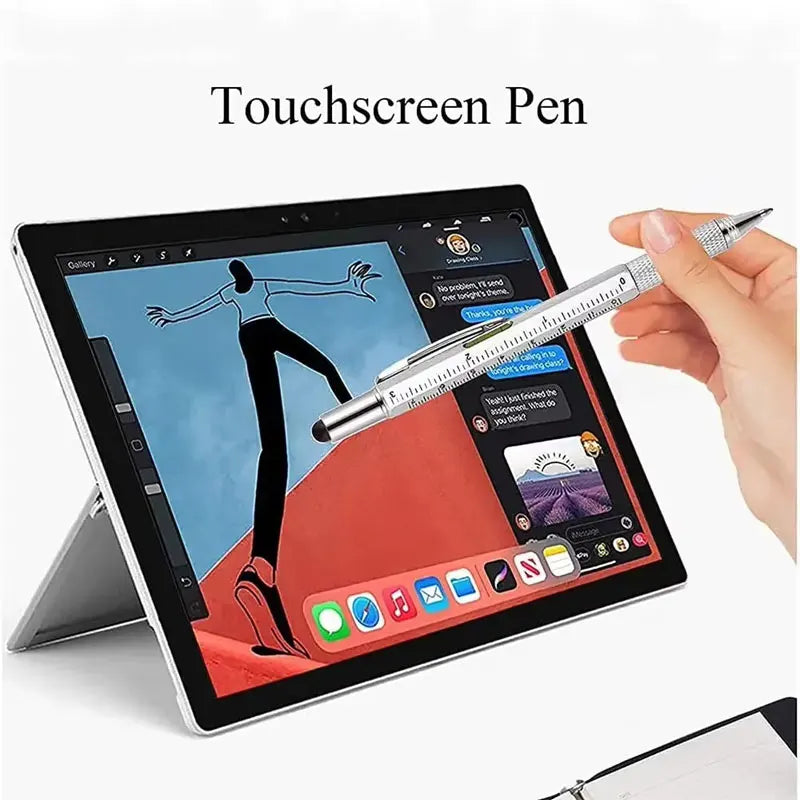 7-in-1 Multifunction Pen – Stylus, Screwdriver & Spirit Level Multifunction Pen Tool Qst