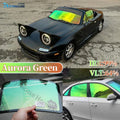 Chameleon Aurora Green Car Window Tint Film | PVC Glass Sticker Car Window Tint Film Qme 50cmX300CM