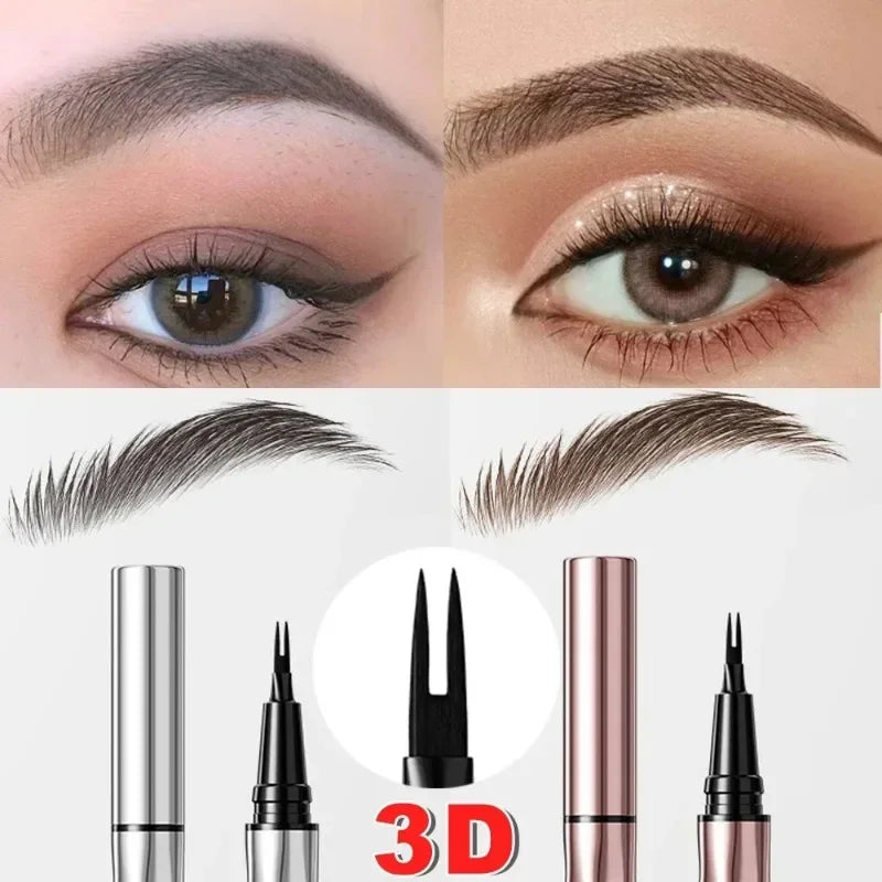 2Points Waterproof Eyebrow Pencil – Long-Lasting Thin Brow Pen Eyebrow Pencil Qme