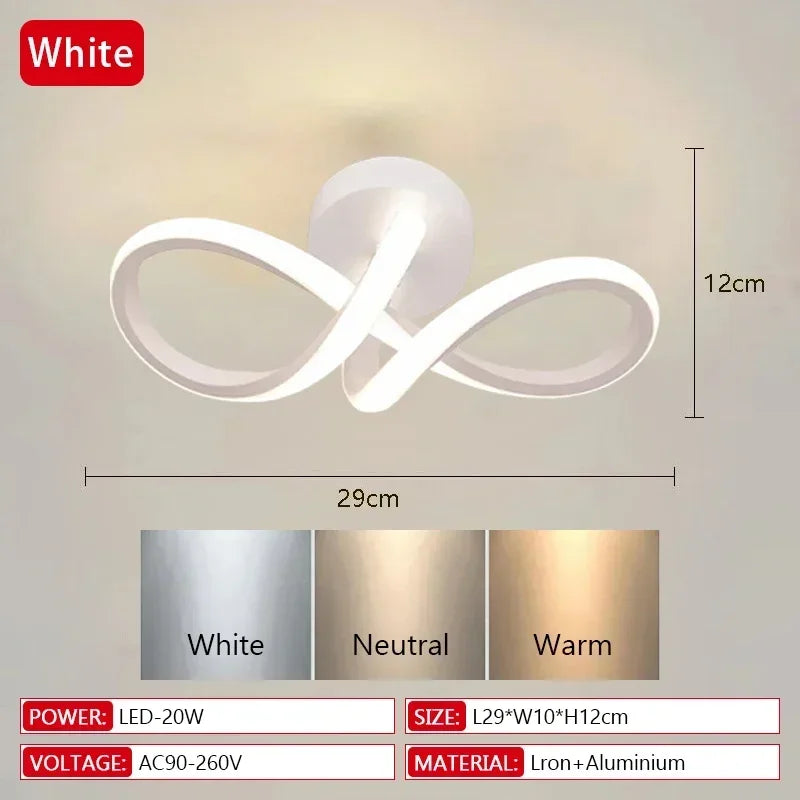 Modern LED Ceiling Light – Entryway, Corridor & Hallway LED Ceiling Light Qme WHITE
