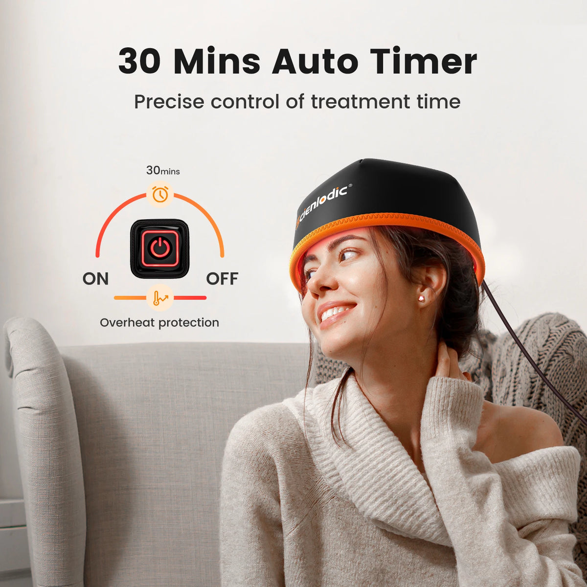 Red Light Therapy Hair Growth Hat – 102 LEDs, 660nm & 850nm LED Hair Growth Hat Qst