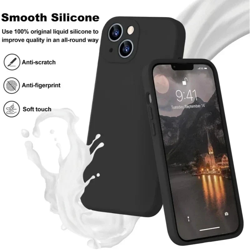 Soft Silicone iPhone Case 15 14 13 12 11 X XS – Drop Protection Silicone Phone Case Qme