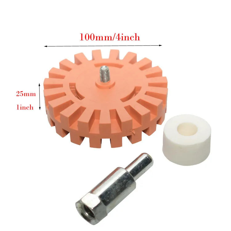 Rubber Eraser Wheel – Car Sticker, Decal & Vinyl Remover Tool Adhesive Remover Wheel Qme 100x25mm