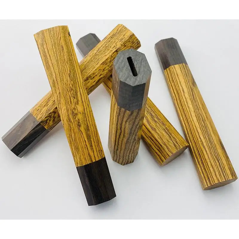 Octagonal Sandalwood Ebony Knife Handle – DIY Damascus Kitchen Knife Handle Blank Qst
