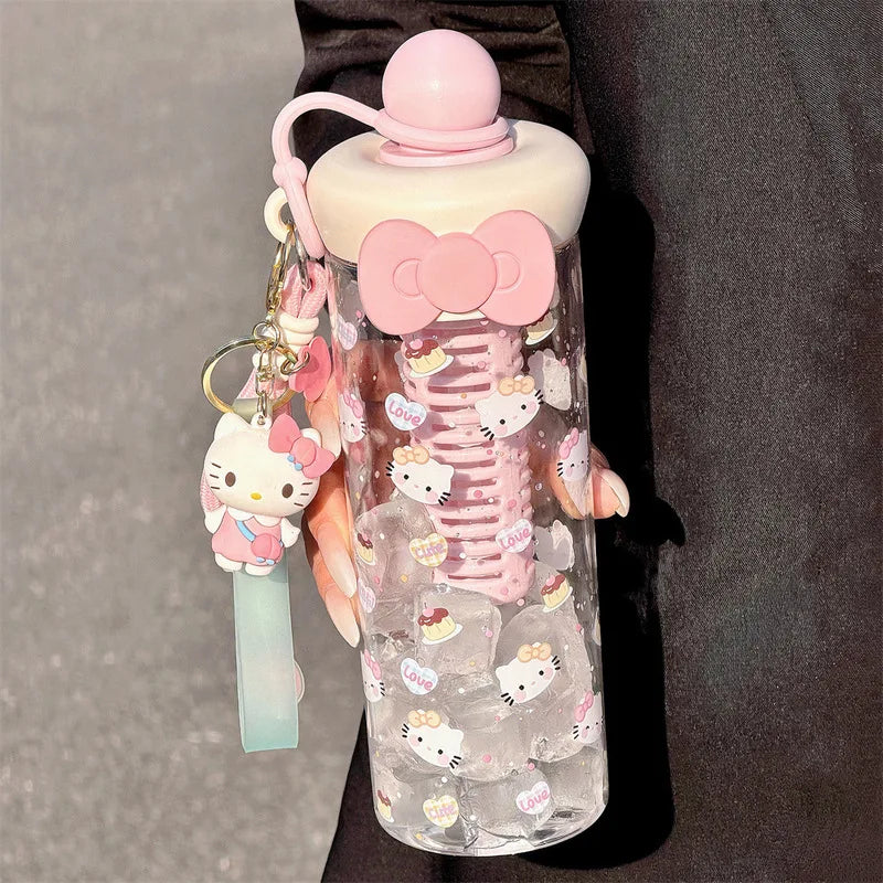 Hello Kitty Large-Capacity Cartoon Water Cup for Girls Cartoon Water Cup Qme