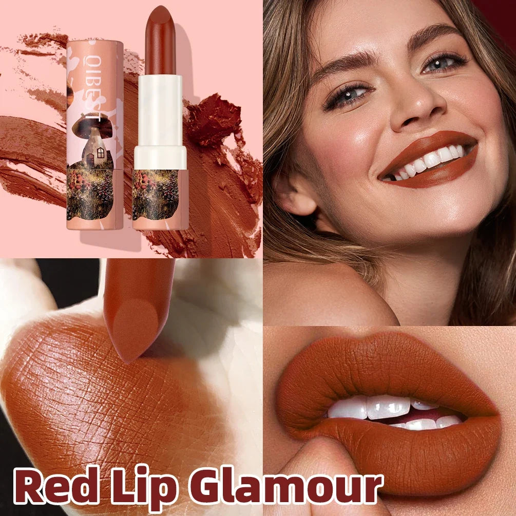 Matte Lipstick Long Lasting Waterproof Smudge-Free | Qme Matte Lipstick Qme
