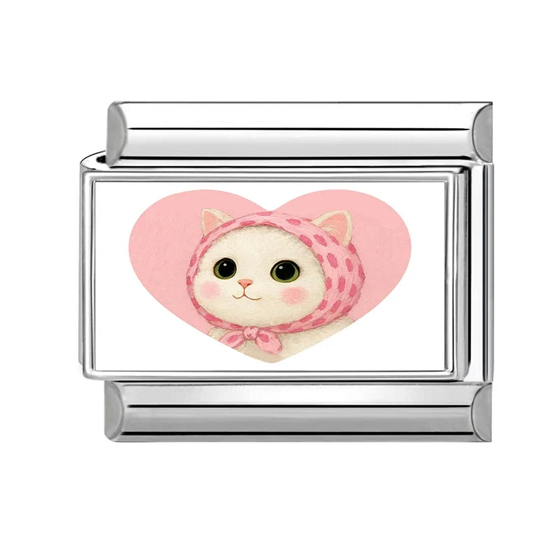 Zircon Heart Cave Italian Charm 9mm – Stainless Steel DIY