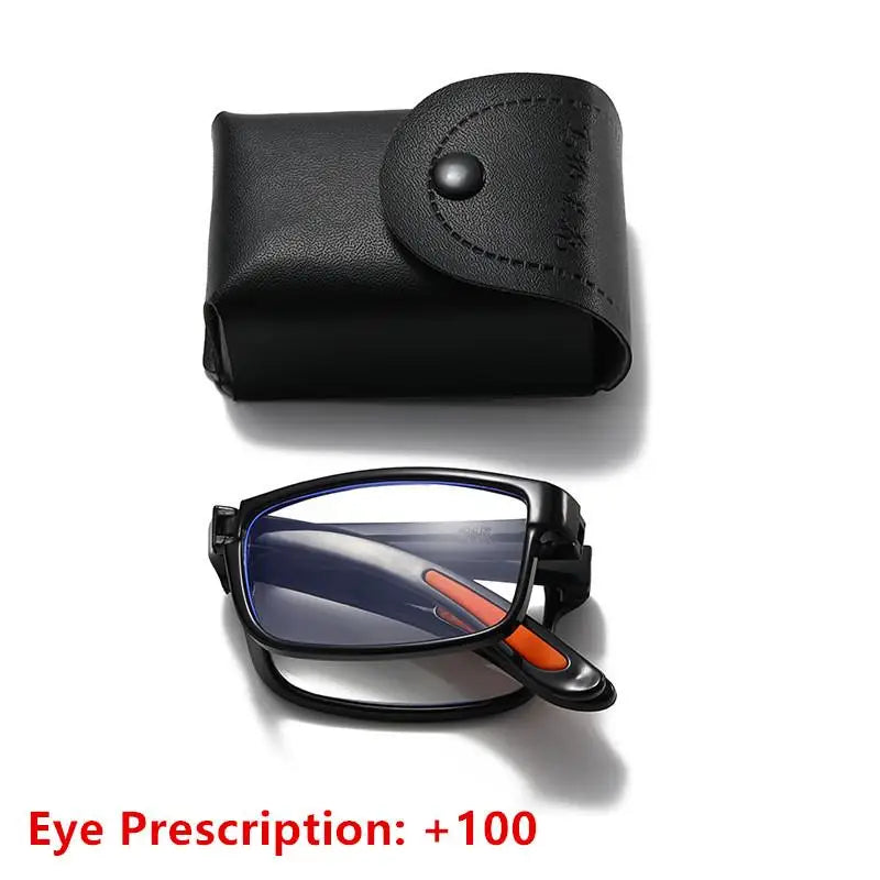 Folding Reading Glasses with Case – Anti Blue Light, Unisex Reading Glasses Qst A