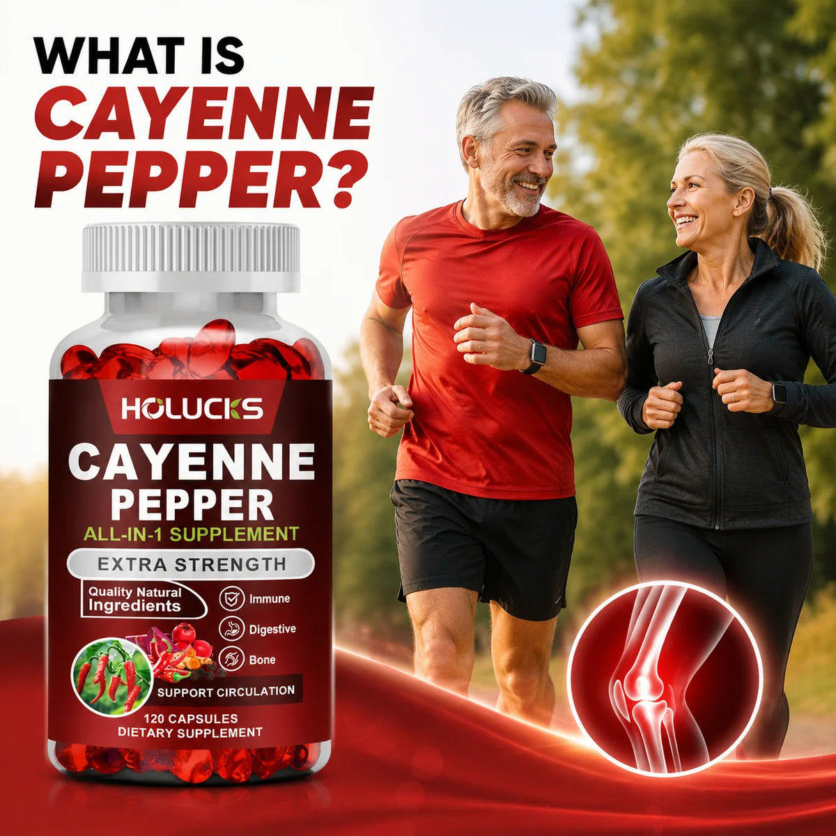 Cayenne Pepper Supplement with Organic Beet & Hawthorn | 60 Caps Herbal Supplement Qst
