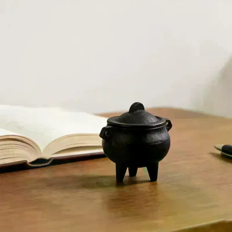 Mini Cast Iron Incense Burner & Sage Smudge Pot Incense Burner Qme