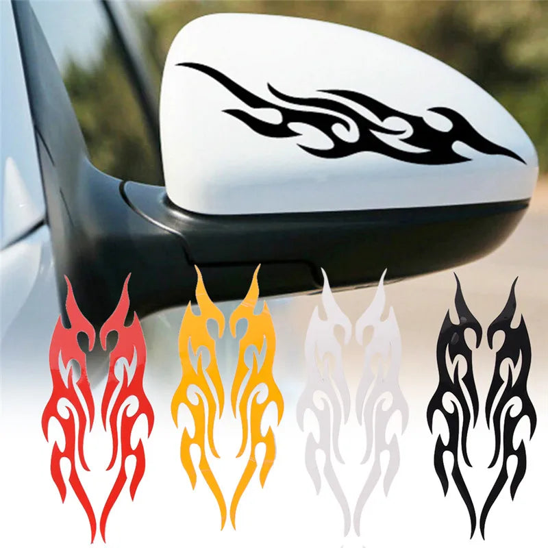 Flame Car Decals for Bumpers, Hoods & Mirrors – 6 Colors Automotive Decals Qme
