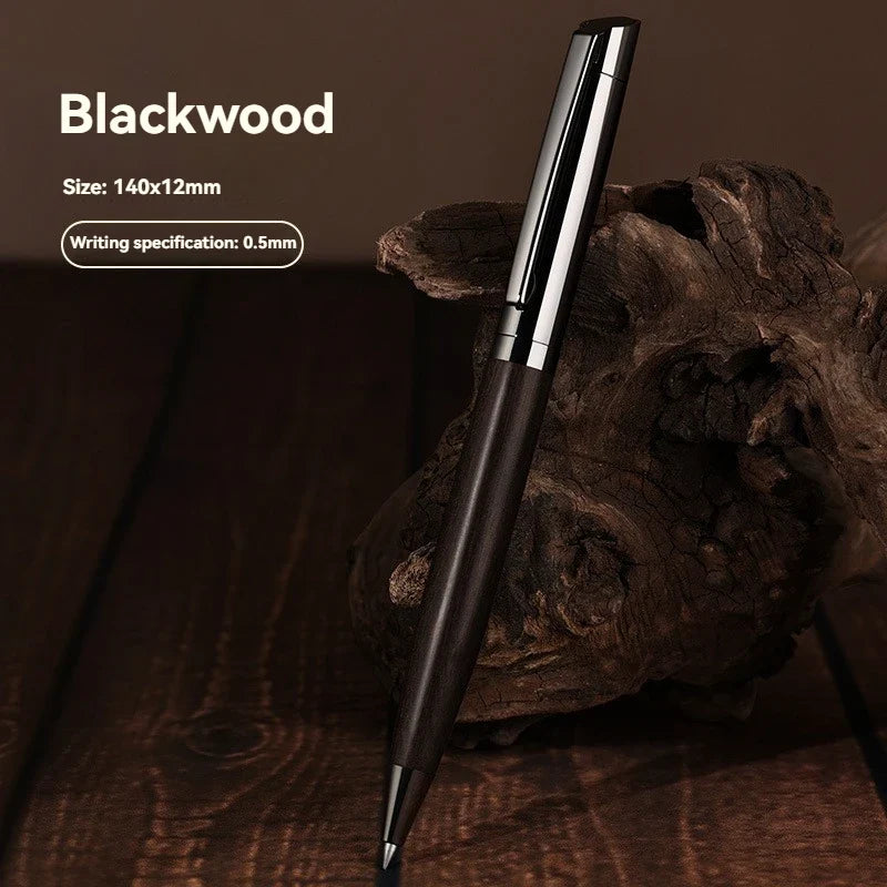 Metal & Wood Ballpoint Pen | Premium Smooth Writing – Black Ballpoint Pen Qme Blackwood black