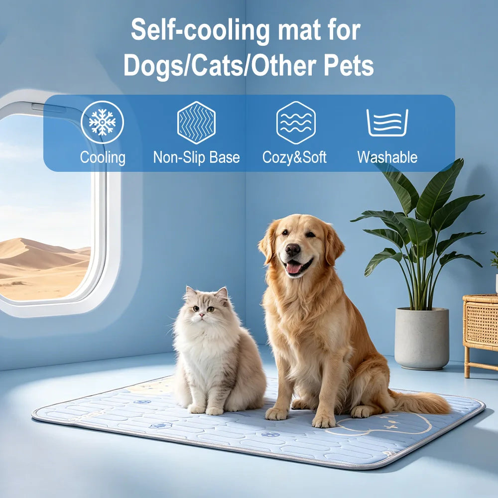 Dog Cooling Mat – Washable Latex Pad for All Dog Sizes Dog Cooling Mat Qst