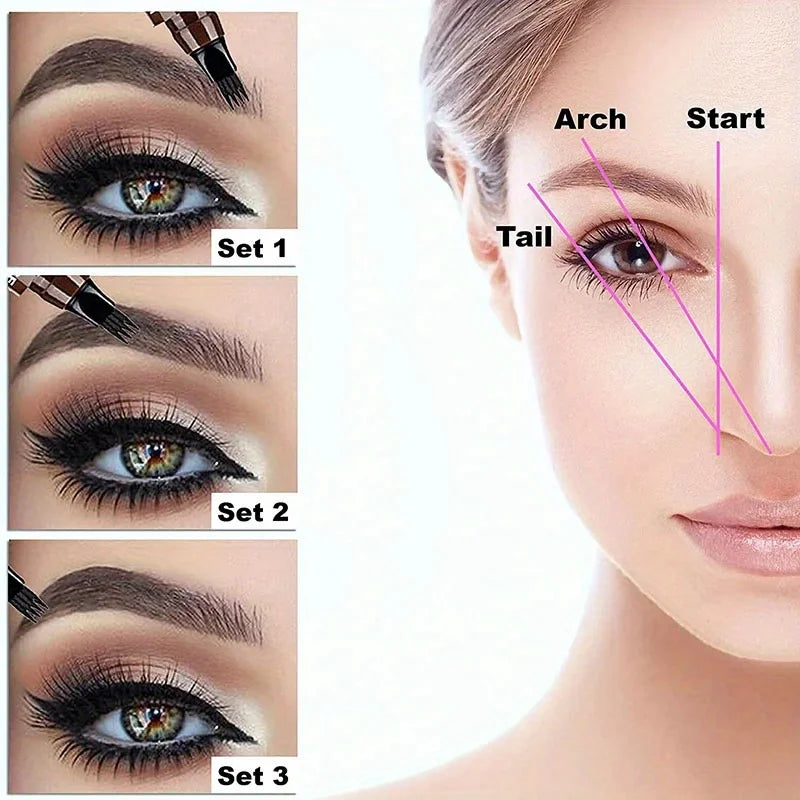 Qme 5-Color Long-Lasting Eyebrow Pencil – Beginner Friendly Eyebrow Pencil Qme