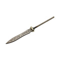 Damascus Steel Tea Knife Blank – DIY Tea Needle with Brass Fittings Knife Blade Blank Qst WHITE