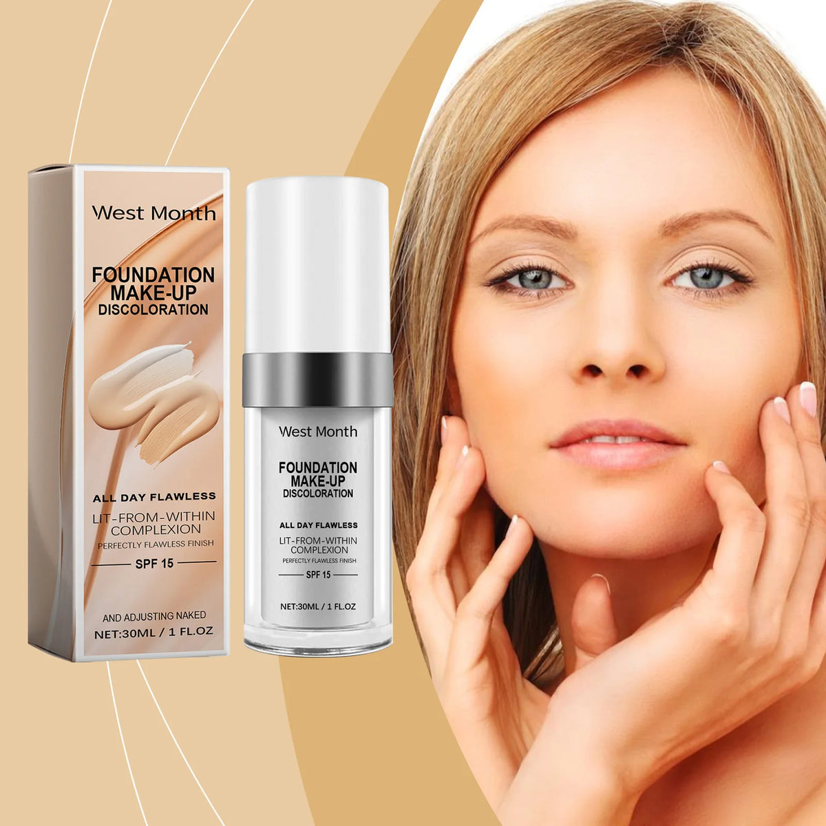 West Month Color Changing Liquid Foundation – Matte & Waterproof Liquid Foundation Qst