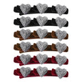 Heart-Shaped Crystal Stone Retro Braid Hair Clips Set of 6 Hair Barrette Set Qme China Mainland set