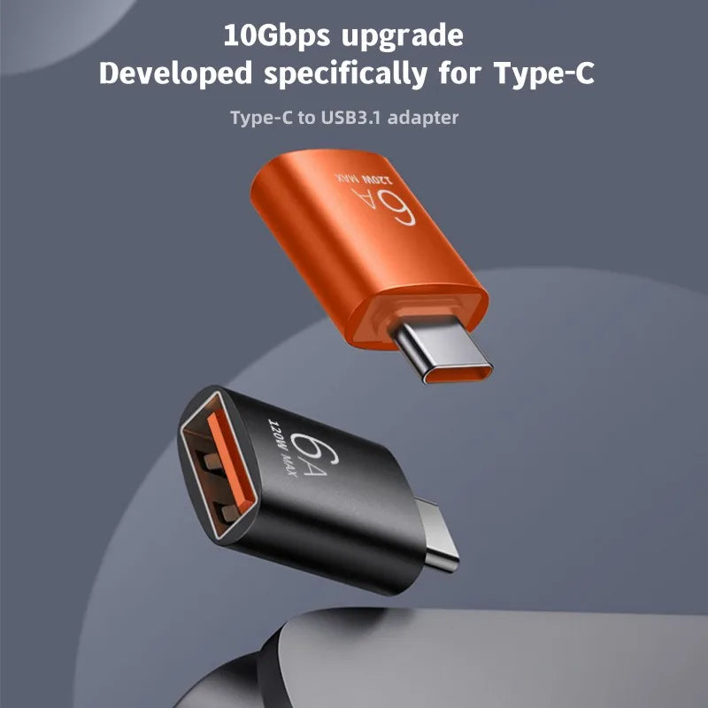 OTG USB-C to USB Adapter 120W 6A | MacBook & Laptop USB-C OTG Adapter Qme