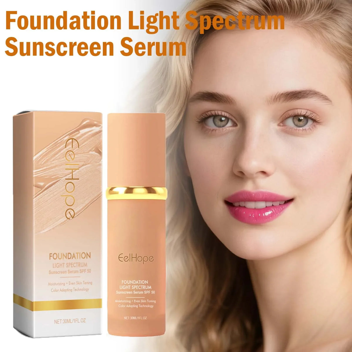 Qme SPF 50 Color-Adapting Foundation Serum Concealer Foundation Serum SPF Qme